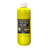 Creativ Company Textile Color Semi-dekkende Textielverf Neon Geel, 500ml