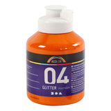 Creativ Company Acrylverf Glitter voor Kinderen Oranje, 500ml