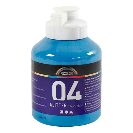 glitter péint aicrileach cuideachta Creativ do leanaí - gorm, 500ml