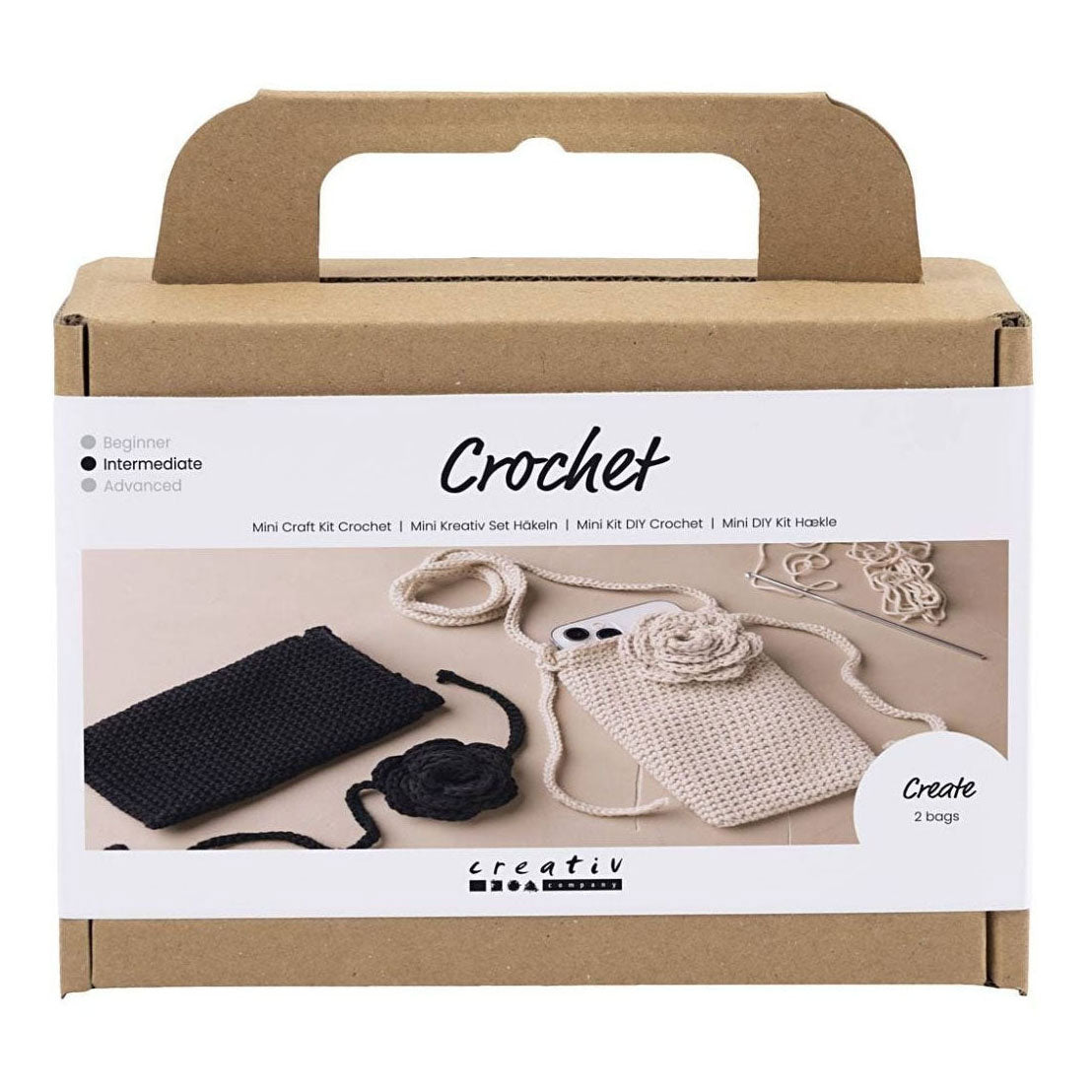 Creativ Company Mini Hobbyset Haken Bag med Roos