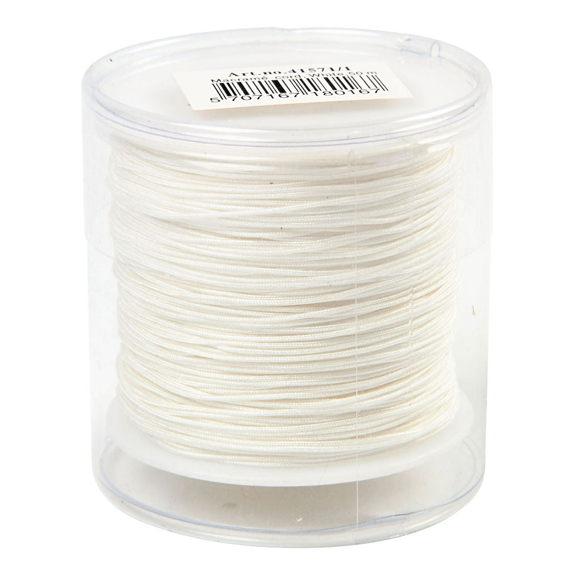 Creativ Company Polyester Cord White 1 mm, 50m