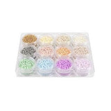 Creativ Company Rocailles Round Glass Beads 3 mm Pastel colors, 12x17 grams