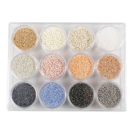 Creativ Company Rocailles Round glassperler 1,7 mm pastellfarger, 12x17 gram