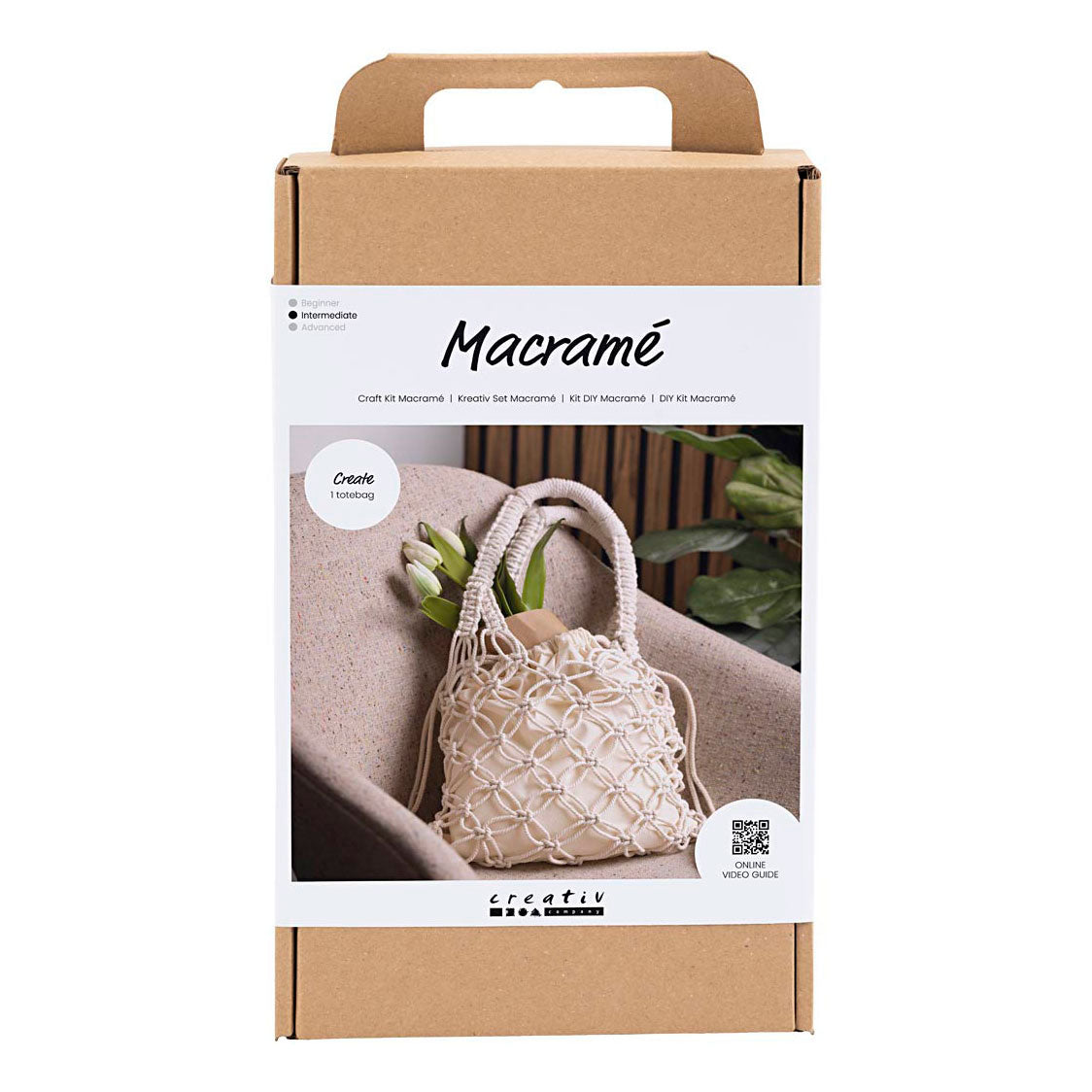 Creativ Company Hobbyset Macrame Bag White