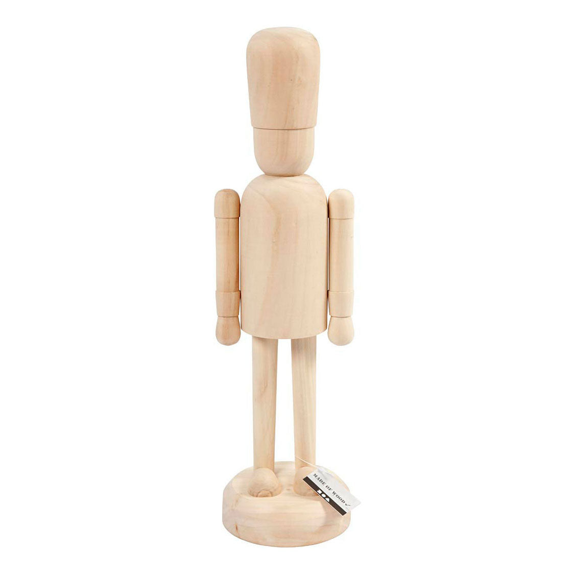 Creativ céges fa figura lábon, 45cm