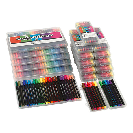 Creativ Company Colortime fineliner pens, assorted colours, 18 packs