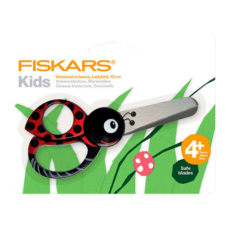 Creativ firmos fiskars vaikiškos žirklės su gyvūno motyvu ladybug - 13cm