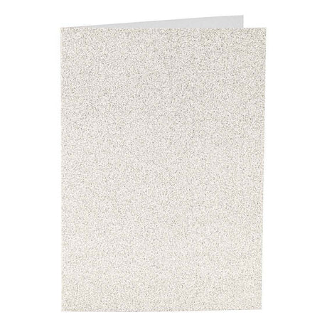 Creativ company cards and envelopes, card size 10.5x15 cm, envelope size 11.5x16.5 cm, glitter, 120+250 gr, white, 4 set 1 box