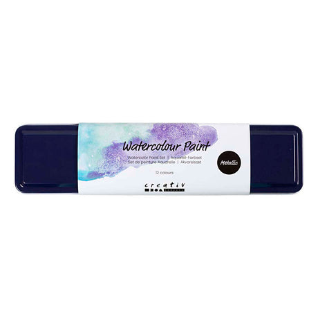 Creativ company watercolor set, metallic colors, 12 colors 1 box