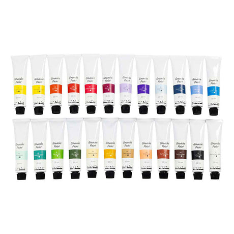 Cuideachta Creativ gouache péint dathanna éagsúla - 24x20ml.