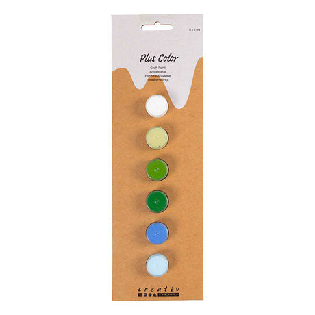 Creativ Firma plus Faarf Acrylfarben blo a gréng Harmonie - 6x5ml.