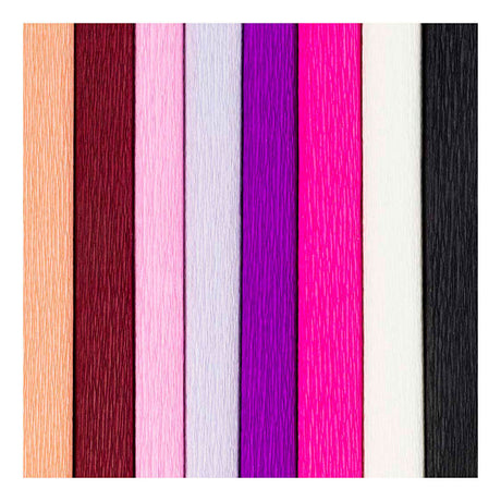 Creativ company crepepapier paars en roze harmonie - 8st.