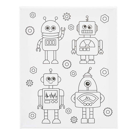 Kreativunternehmen https: www.cchobby.nl Malerei Leinwand-mit-Druck-Roboter-d-1-6-cm-dimensions-24x30-cm-360-gr-1-Stück