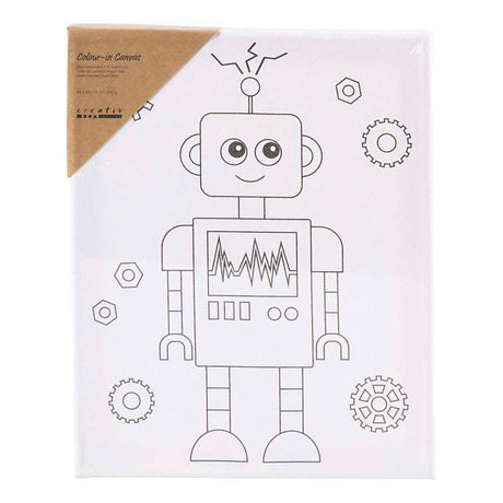 Płótno malarskie firmy Creativ z nadrukiem, robot, śr: 1,6 cm, format 24x30 cm, 360 g, 1 szt.