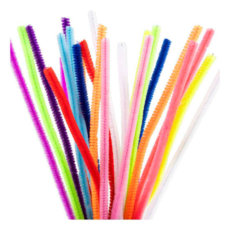 Creativ Company chenille 6mm x 30cm colourful - 25pcs.