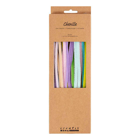 Creative Company Chenille Stems 6mm x 30cm Pastel Colors - 25 pcs.