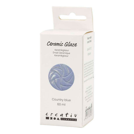 Esmalte cerâmico da empresa Creativ, 984-1101 °c, opaco, azul country, 60 ml 1 frasco