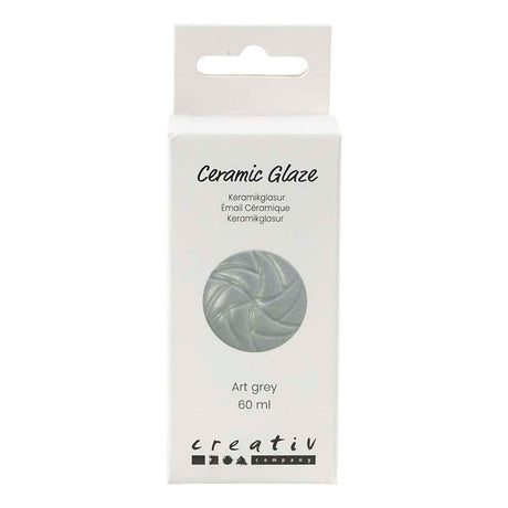 Esmalte cerâmico da empresa Creativ, 984-1101 °c, opaco, cinza artístico, 60 ml 1 frasco