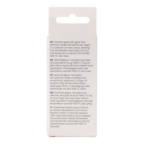 Creativ Company pegasta keramična glazura, 999-1060 °C, neprozorna, tutto nero, 60 ml 1 steklenica