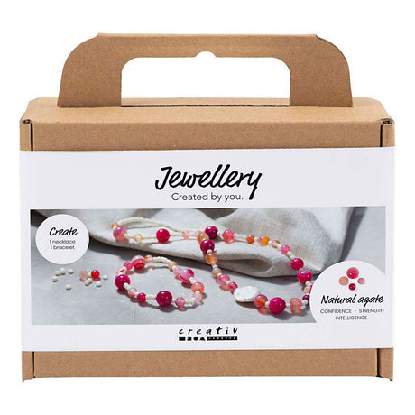 Creativ Firma Mini Hobby Set Bijouen, Halskette a Bracelet, rosa, 1 Këscht