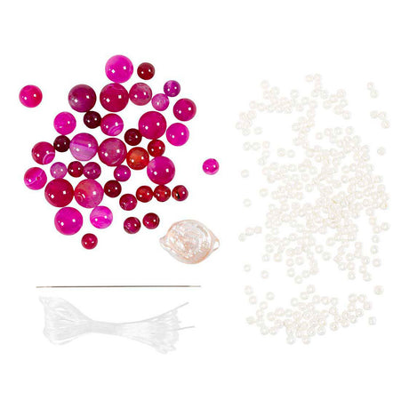 Creativ Firma Mini Hobby Set Bijouen, Halskette a Bracelet, rosa, 1 Këscht