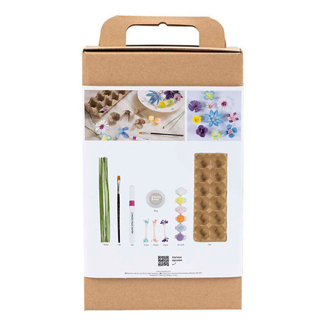 Zestaw hobbystyczny firmy Creativ, kwiaty z kartonów po jajkach, pastelowe kolory, 1 opakowanie