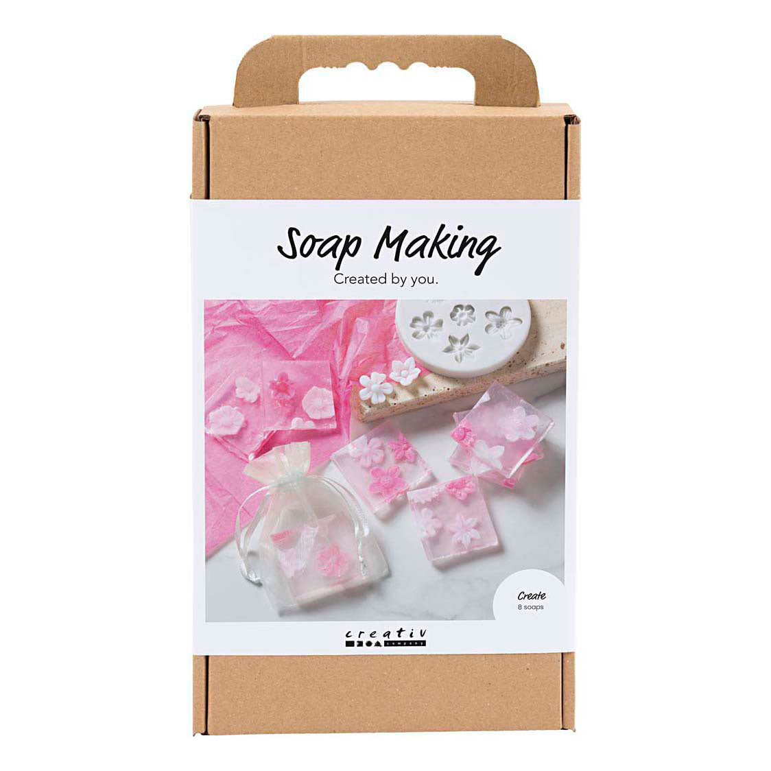 Creativ company hobby set soap making flowers pink