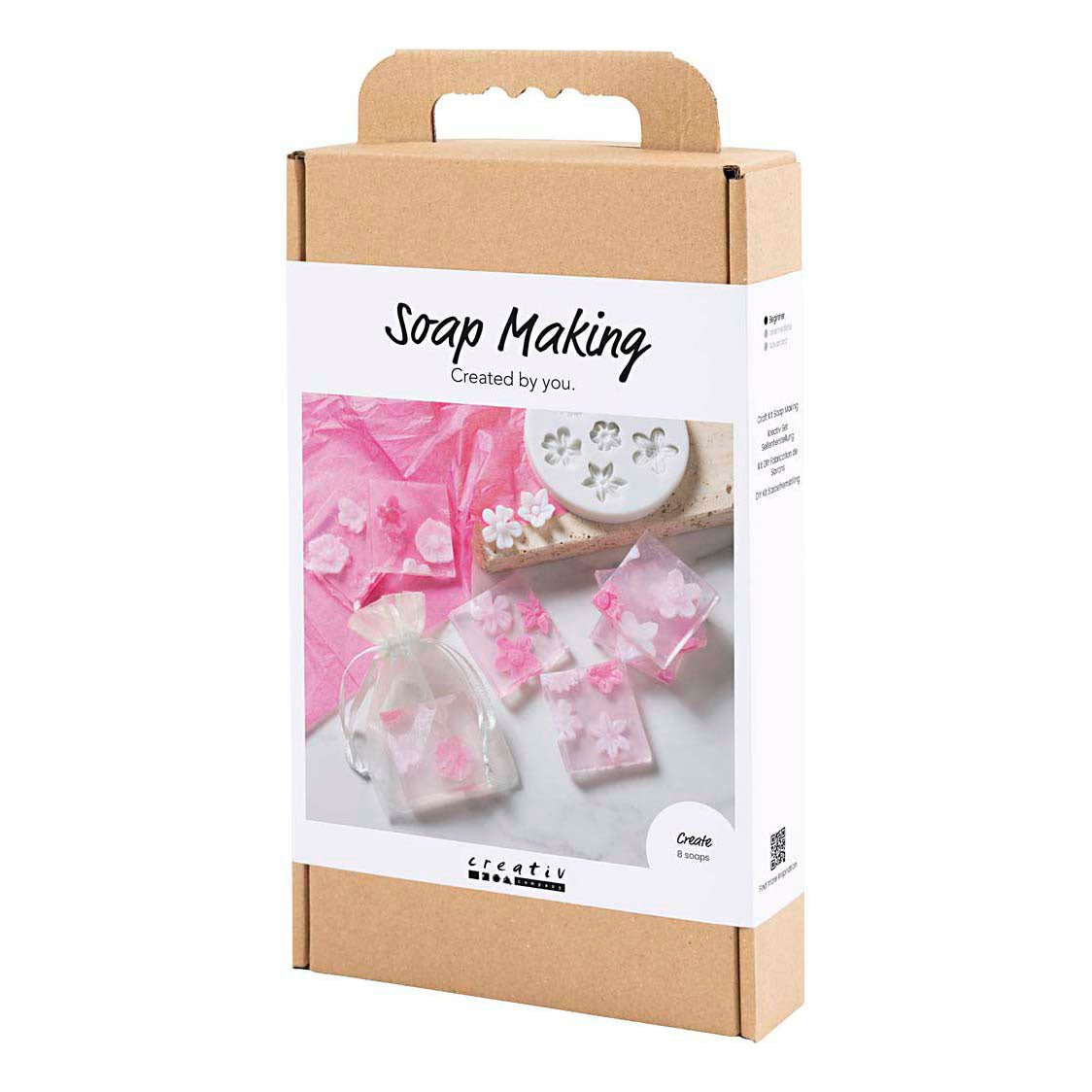 Creativ company hobby set soap making flowers pink