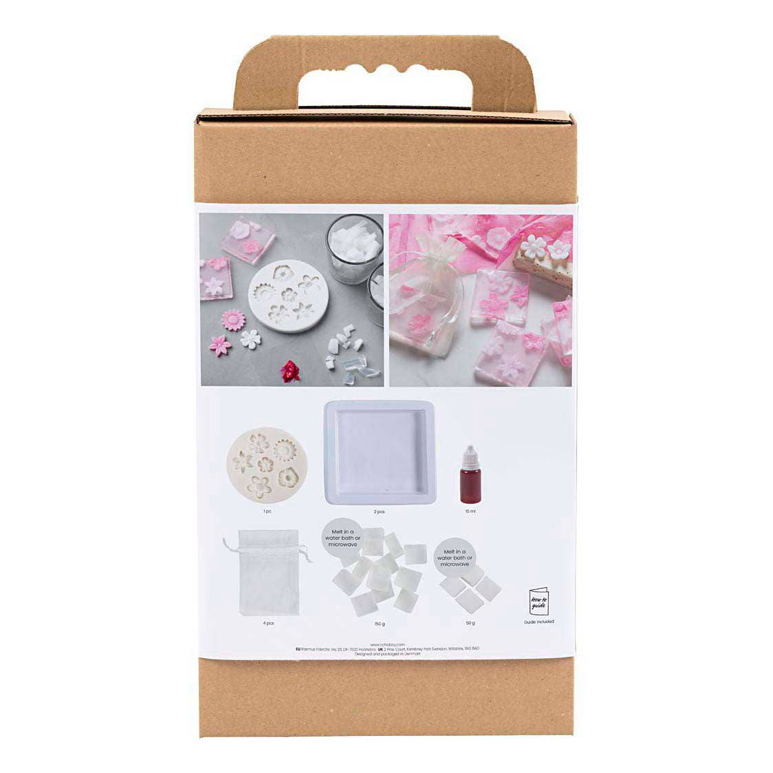 Creativ company hobby set soap making flowers pink
