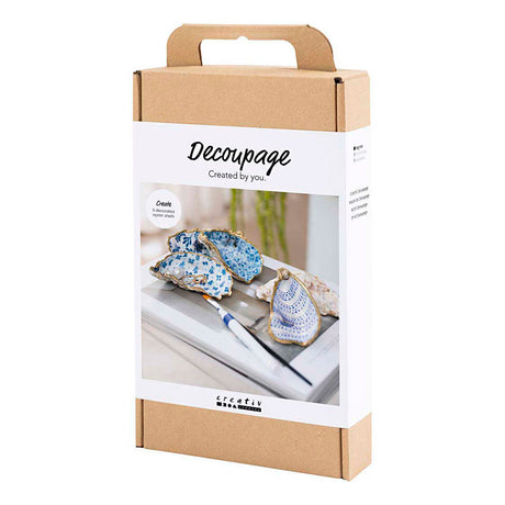 Hobbystyczny zestaw do decoupage firmy Creativ, muszle ostryg, niebieski, 1 opakowanie