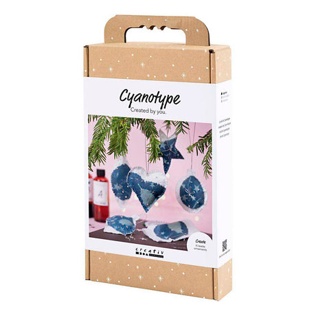 Creativ company hobby set cyanotype, décorations de Noël avec cyanotype, bleu, argent, 1 boîte