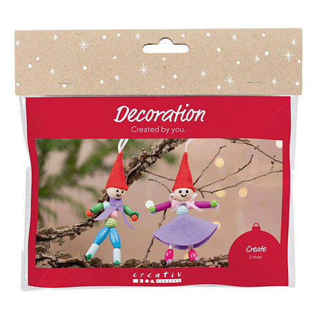 Creativ Firma Mini Hobby Set Dekoratioun, Chrëschtdagsgnomen, verschidde Faarwen, 1 Këscht