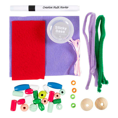 Creativ Firma Mini Hobby Set Dekoratioun, Chrëschtdagsgnomen, verschidde Faarwen, 1 Këscht