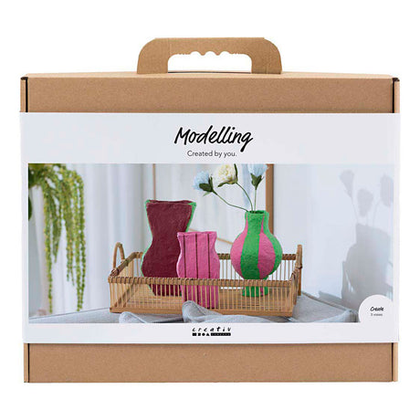 Creativ Firma https: www.cchobby.nl maxi-hobbyset-boetseren-vazen-van- papier-mache-diverse-colours-1-doos