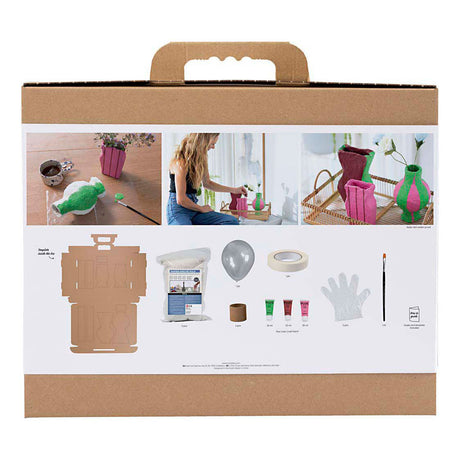Creativ company http: www.cchobby.nl maxi-hobbyset-boetseren-vazen-van-papier-mache-diverse-kleuren-1-doos