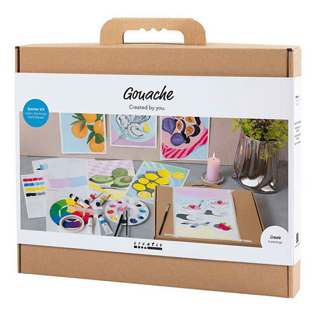 Creativ company začetni hobi set gvaš, slike, različne barve, 1 škatla