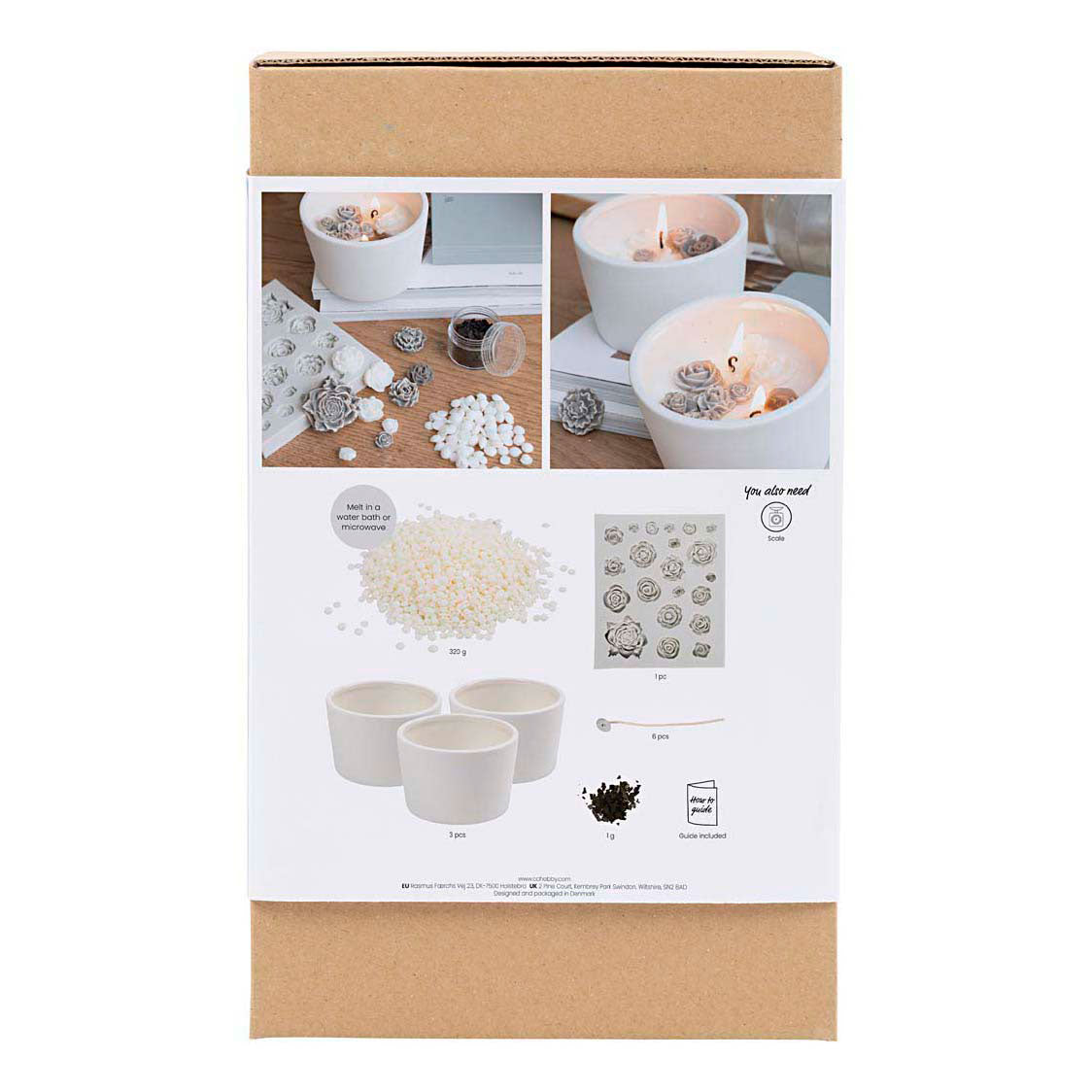 Creativ company https: www.ccobby.nl hobbyset-candle-making-rose-beige-wit-creme-1-doos