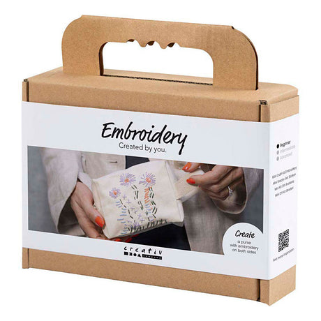 Creativ Firma Mini Hobby Set Broderien, Make-up Sak, Crème, 1 Këscht