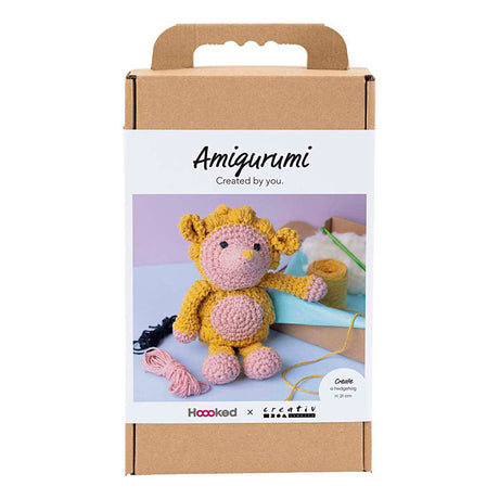 Creativ kompanija https: www.cchobby.nl hobbyset-amigurumi-hedgehog-lightpink-warm-yellow-1-box