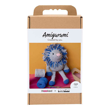 Creativ Firma https: www.cchobby.nl hobbyset-amigurumi-lion-navy blue-light grey-1-box