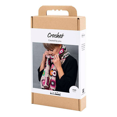 Entreprise créative https: www.ccobby.nl hobbyset-crochet-scarf-cream-warm-colours-1-box