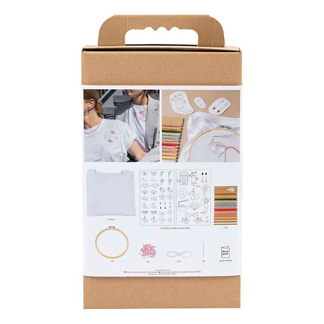 Creativ kompanija https: www.cchobby.nl hobbyset-embroidery-t-shirt-white-1-box