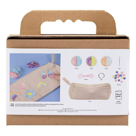 Dekorace mini hobby set Creativ company, penál, pastelové barvy, 1 krabička