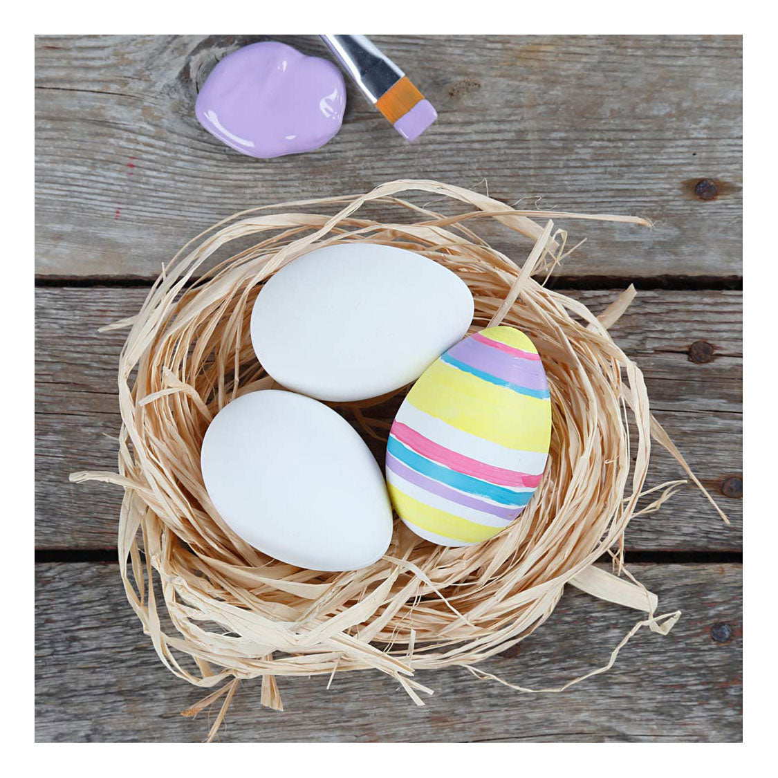 Creativ Company plastic eggs in egg carton 6cm - 12pcs