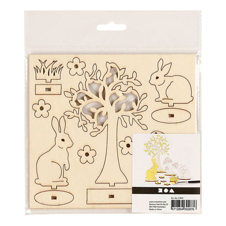 Kreativ Firma DIY Holzfiguren Huesen, Bam a Champignonen