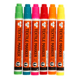 Creativ company https: www.cchobby.nl textile markers-line thickness-2-4-mm-neon-colors-6-piece-1-box