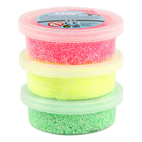 Foam clay ®, světle zelená, neonově růžová, neonově žlutá, 3x14 gr 1 krabička