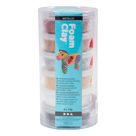Creativ company foam clay metallic - 6x14gr.