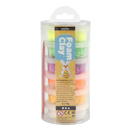 Foam Clay®, Fréijoersfarben, 6x14 gr 1 Këscht
