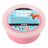 Foam clay ®, glitter, light red, 35 gr 1 box